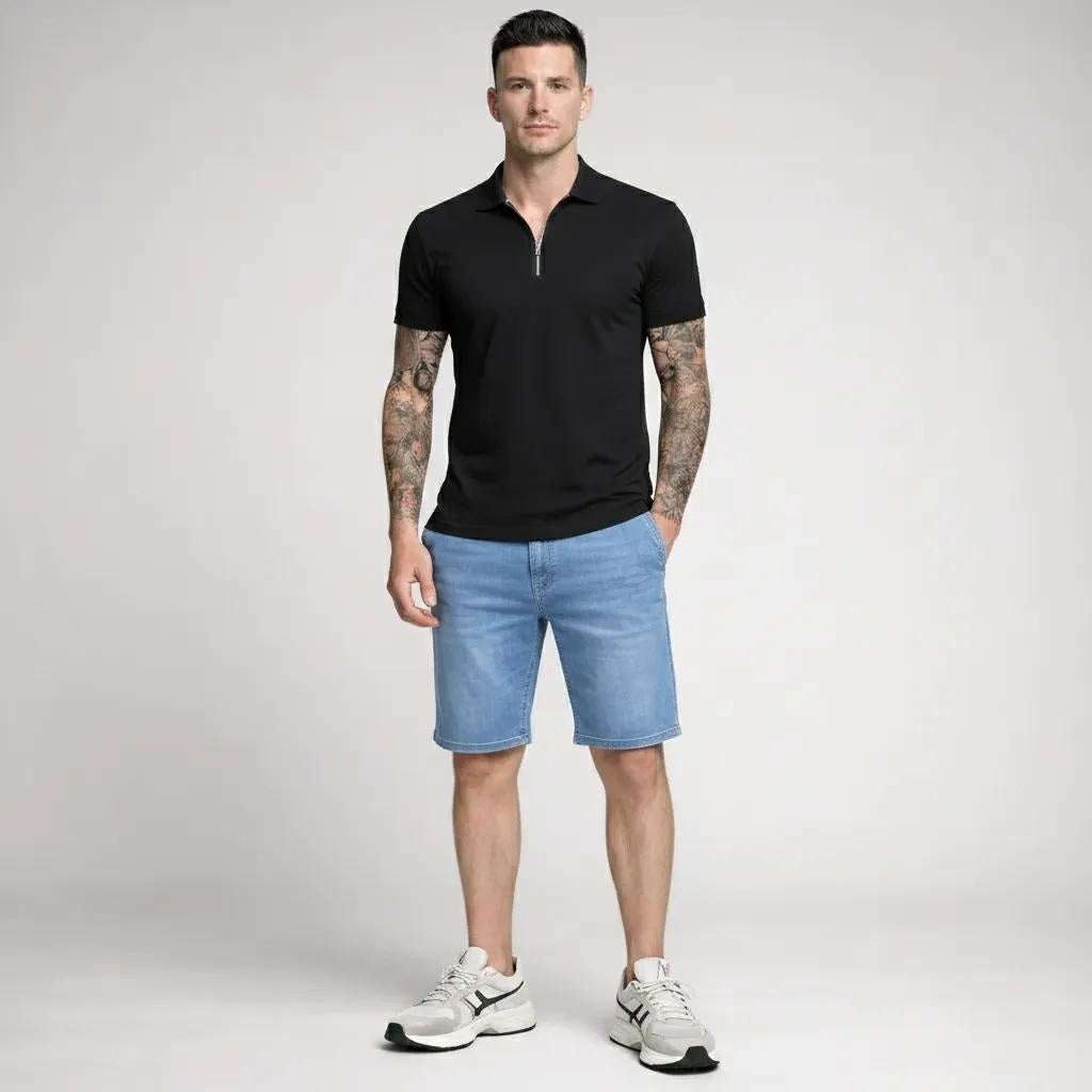 Men Charcoal Denim Shorts