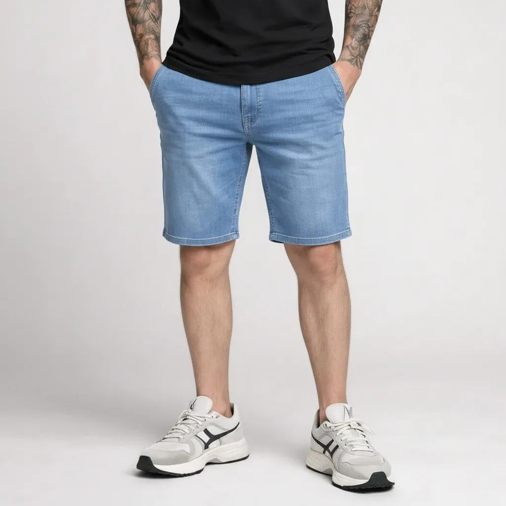 Men Charcoal Denim Shorts