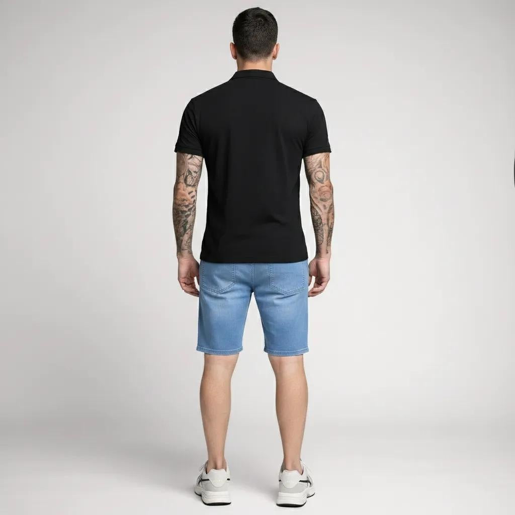Men Charcoal Denim Shorts