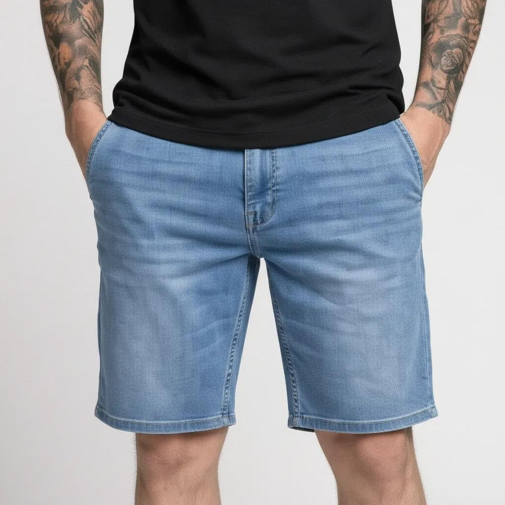 Men Charcoal Denim Shorts