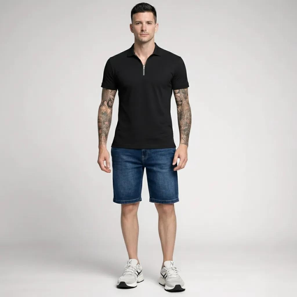 Men Dark Urban Solid Short
