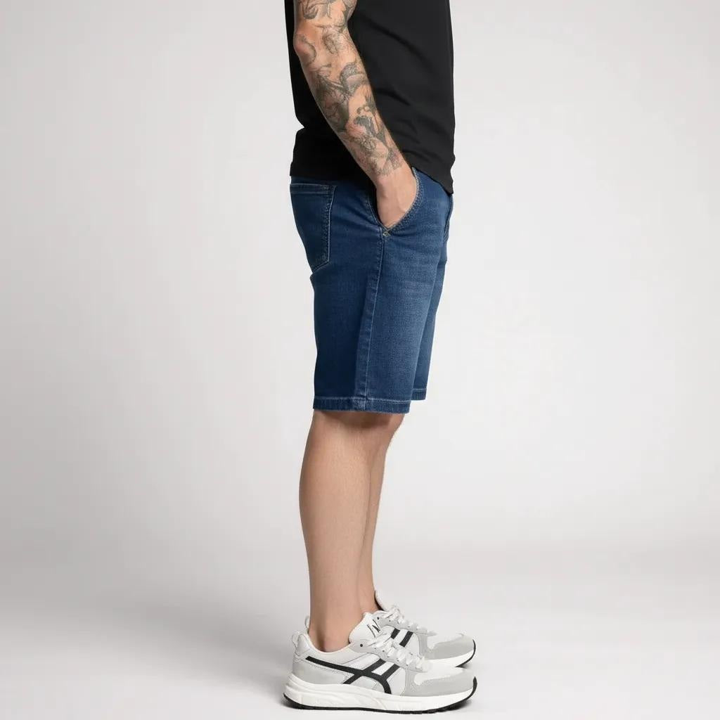 Men Dark Urban Solid Short