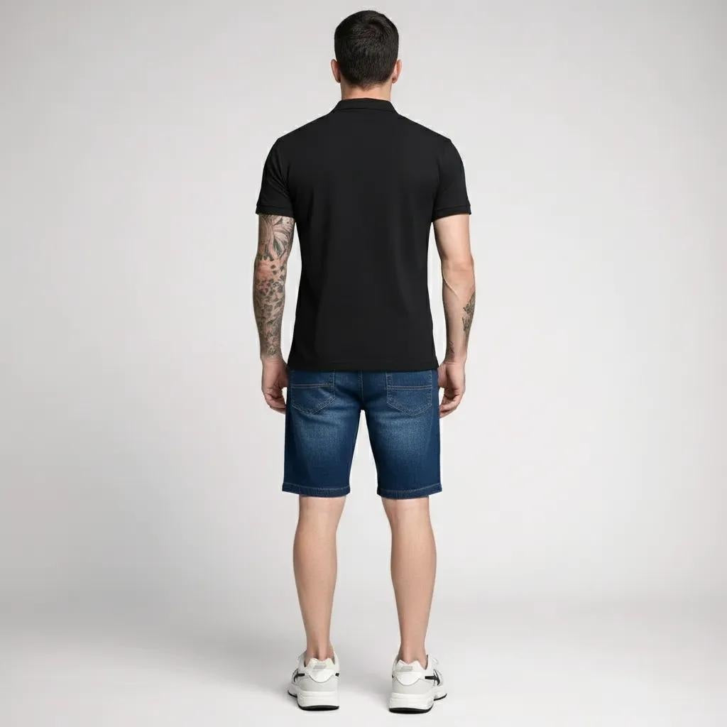 Men Dark Urban Solid Short