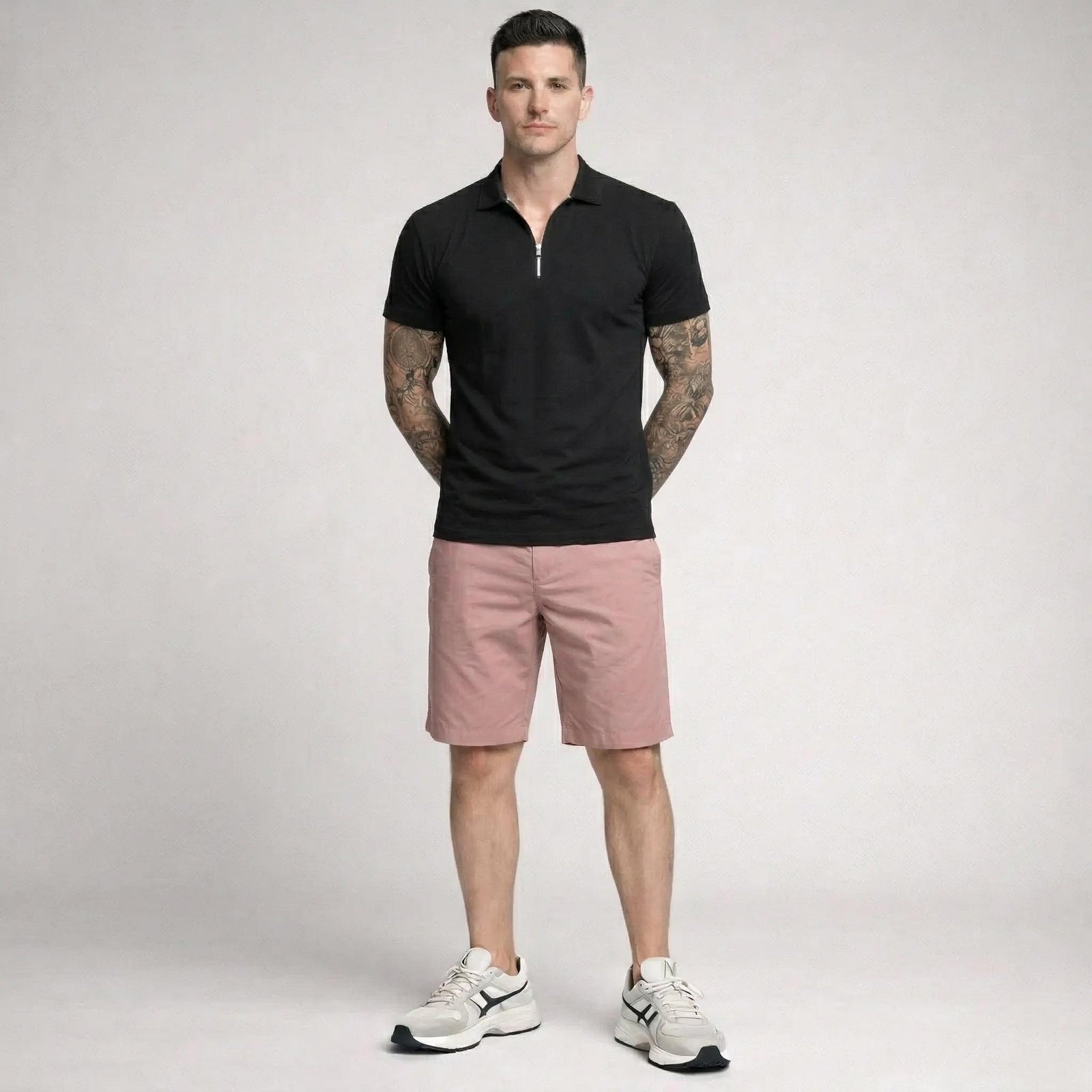 Men Peach Solid Shorts