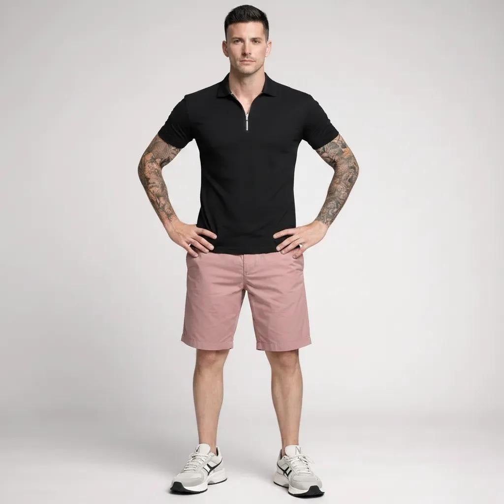 Men Peach Solid Shorts