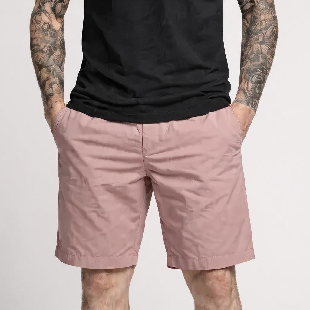 Men Peach Solid Shorts
