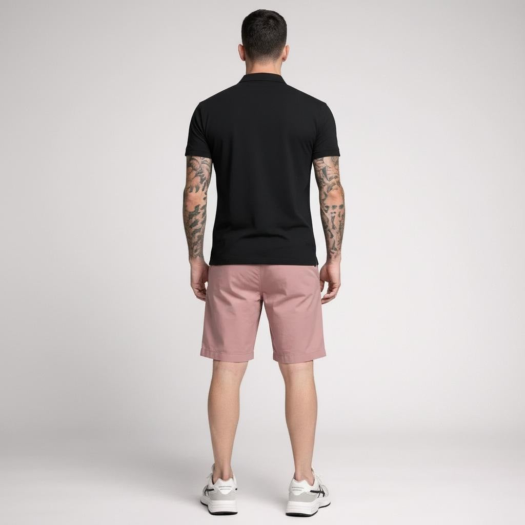 Men Peach Solid Shorts