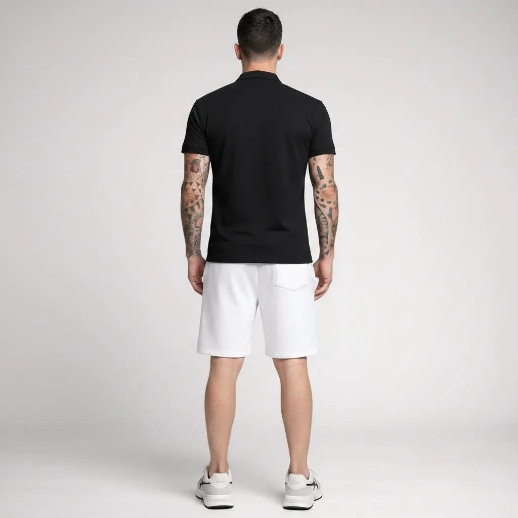 Men White Sold Shorts