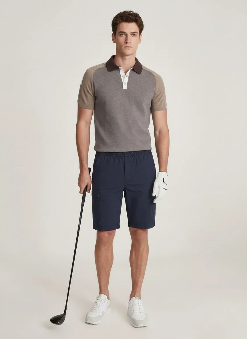 Men Navy Cargo Shorts