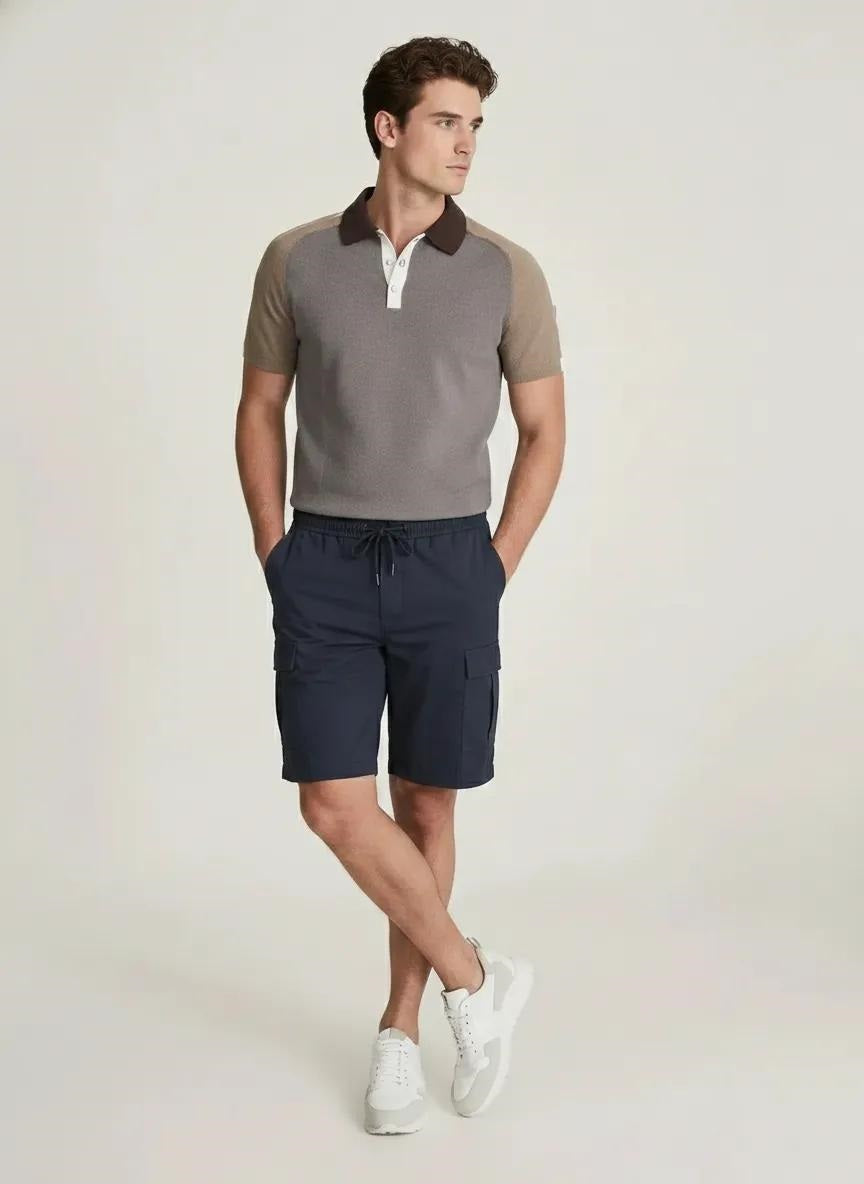 Men Navy Cargo Shorts