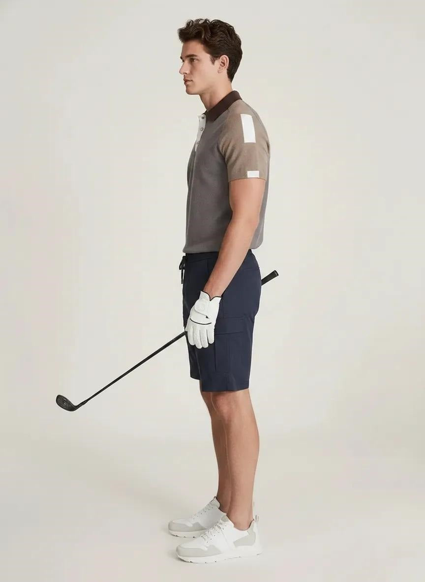 Men Navy Cargo Shorts