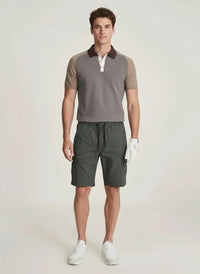 Men Gun Metal Cargo Shorts