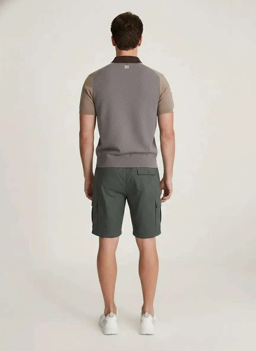 Men Gun Metal Cargo Shorts