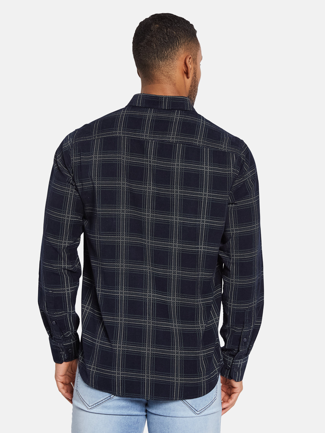 METTLE Men Opaque Checked Casual Shirt