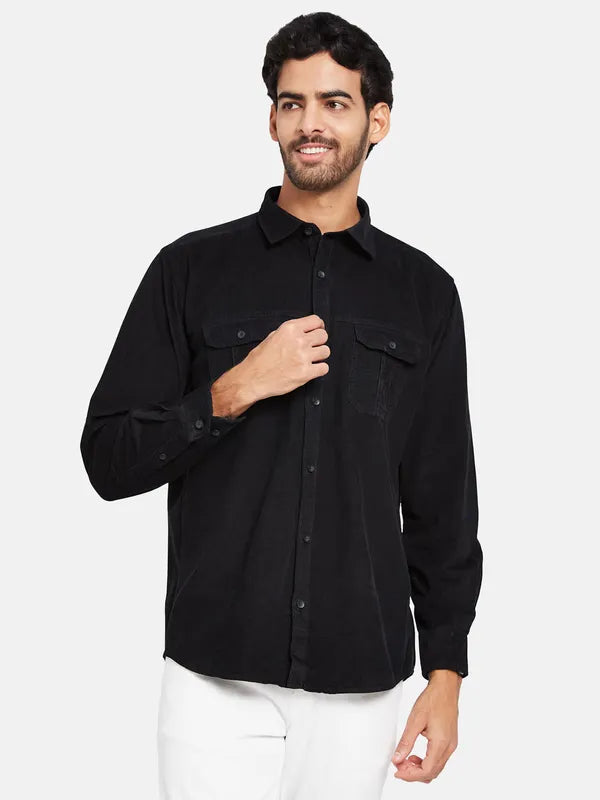 Mettle Men Black Casual Shirt