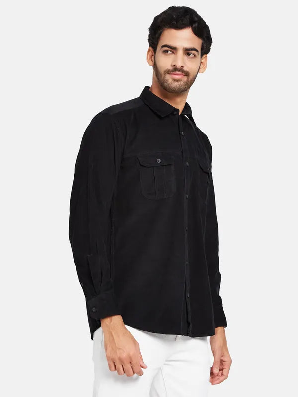 Mettle Men Black Casual Shirt