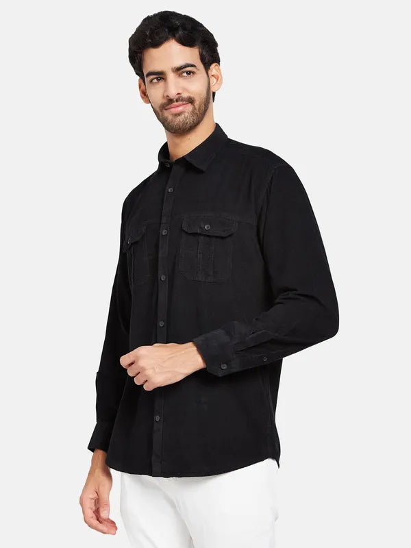 Mettle Men Black Casual Shirt