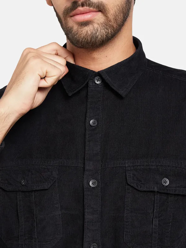 Mettle Men Black Casual Shirt