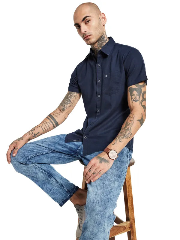 Mettle Short Sleeve Opaque Cotton Casual Shirt