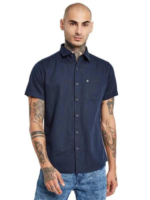 Mettle Short Sleeve Opaque Cotton Casual Shirt