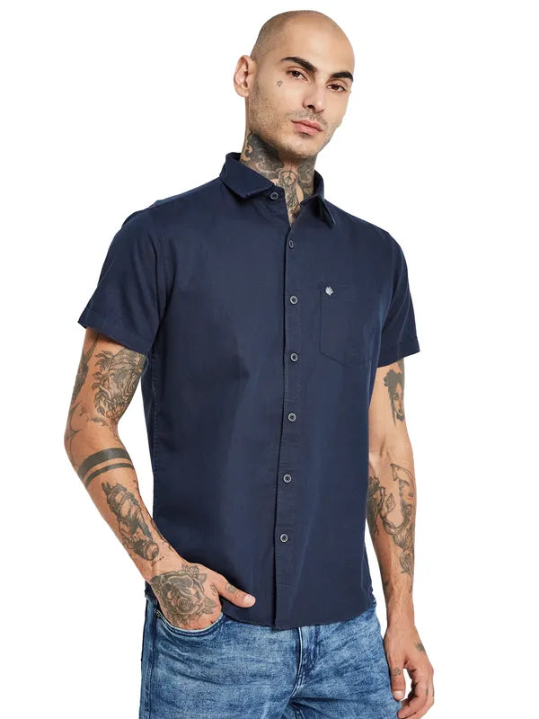 Mettle Short Sleeve Opaque Cotton Casual Shirt