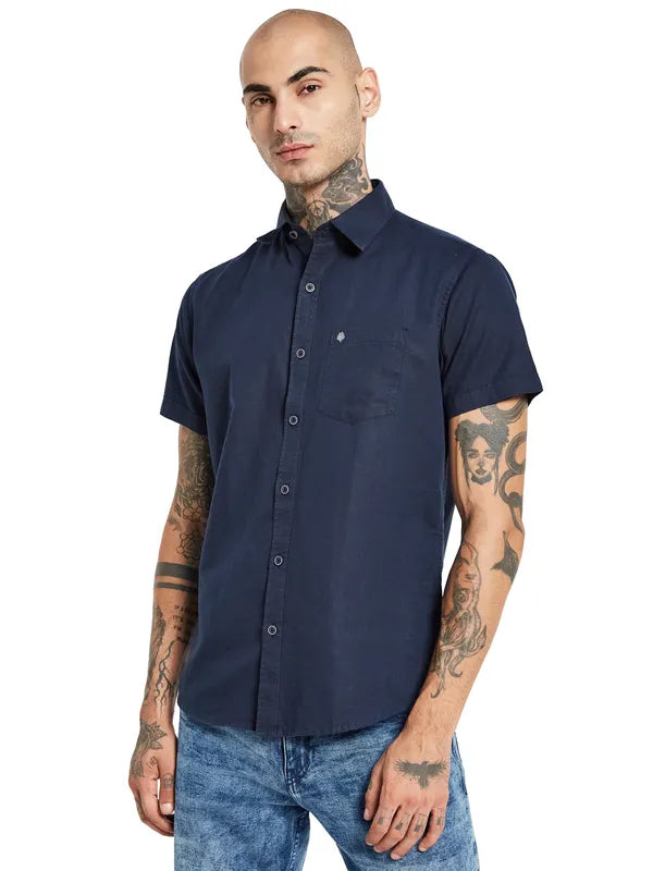 Mettle Short Sleeve Opaque Cotton Casual Shirt