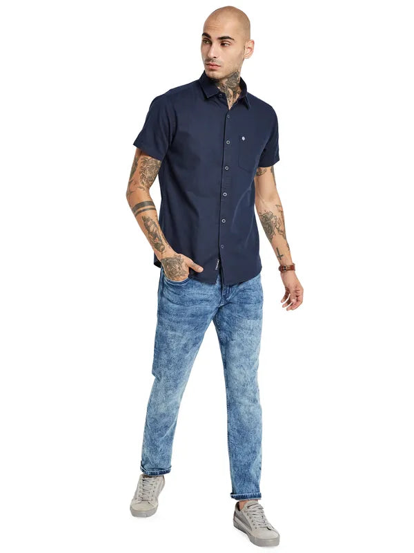 Mettle Short Sleeve Opaque Cotton Casual Shirt