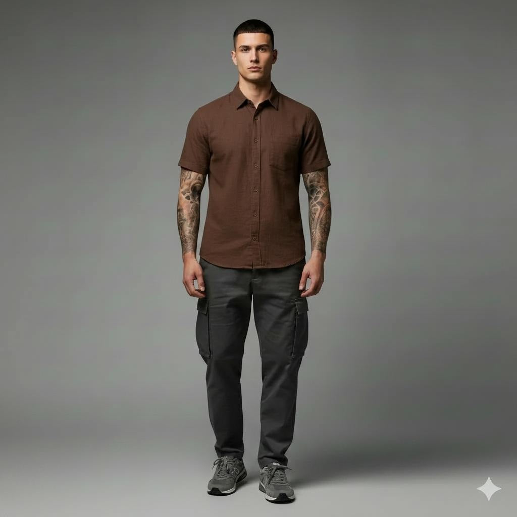 Men Espresso Casual Shirt