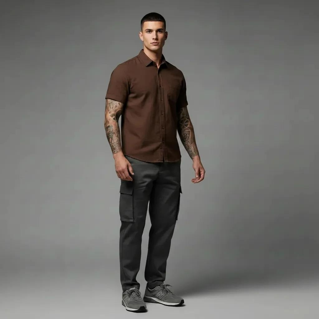 Men Espresso Casual Shirt