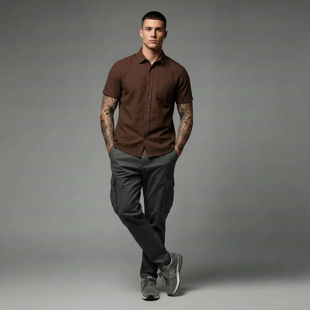 Men Espresso Casual Shirt