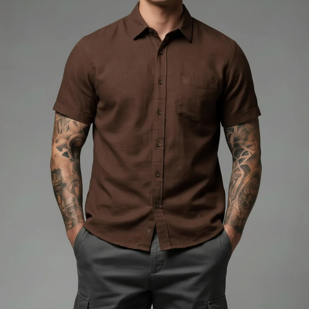 Men Espresso Casual Shirt
