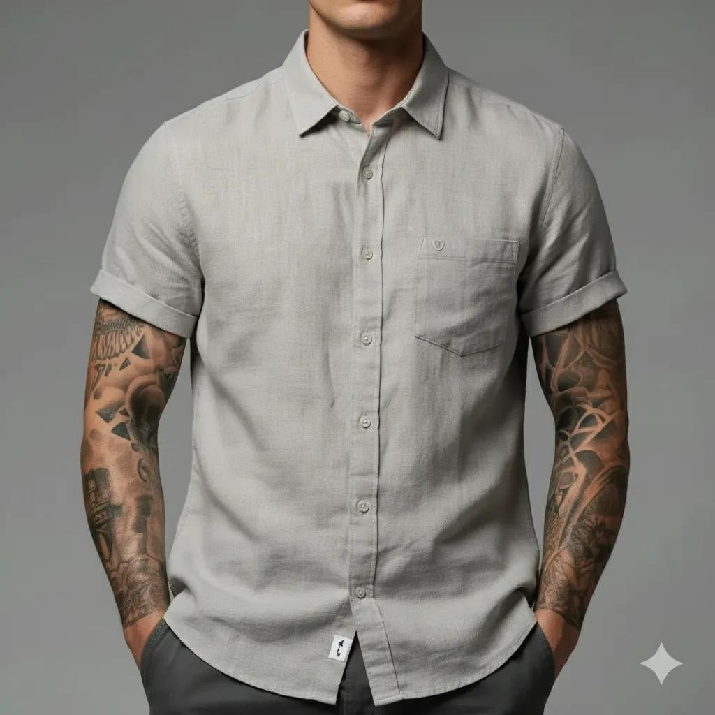 Men Casual Natural Shirt