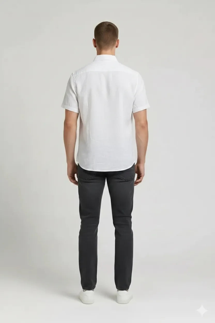 Men White Casual Shirt