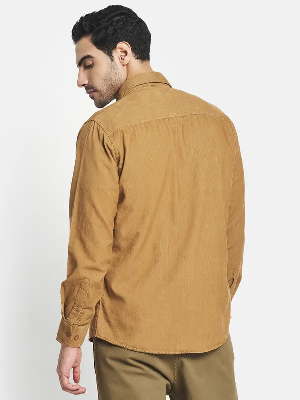 Men Khaki Casual Shirt