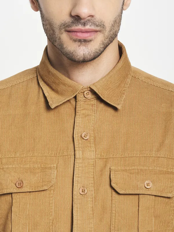 Men Khaki Casual Shirt