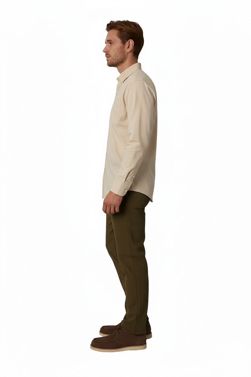 Men Onyx Solid Polo Neck Casual Shirt