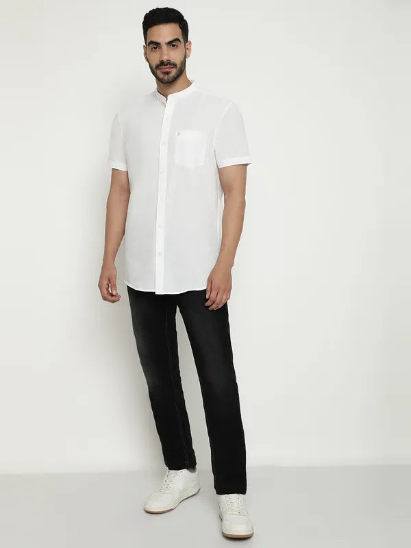 Regular Fit Stand-Up Collar Shirt