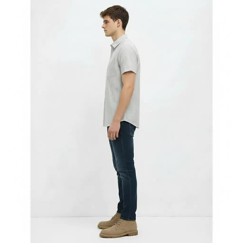 Men Fern Striped Casual Shirt