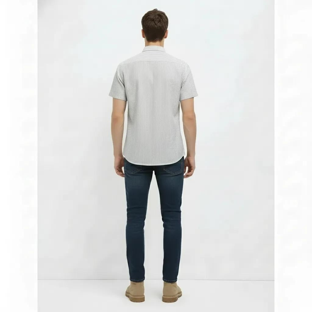 Men Fern Striped Casual Shirt