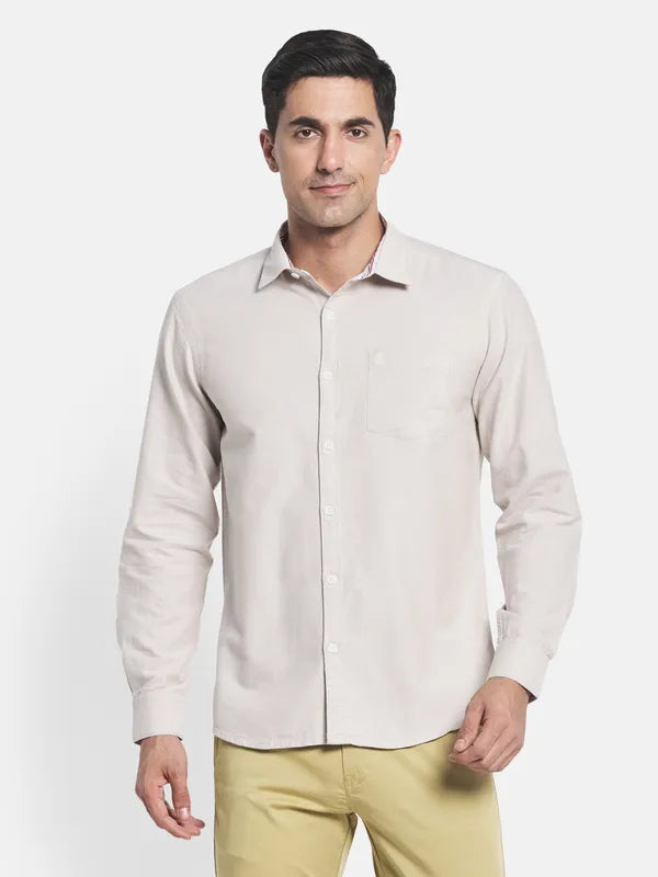 Men Beige Casual Shirt