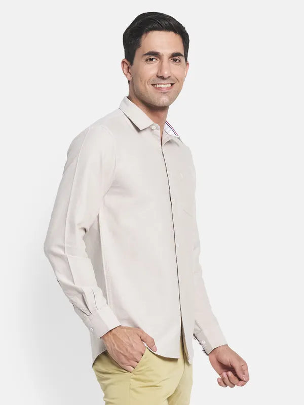 Men Beige Casual Shirt