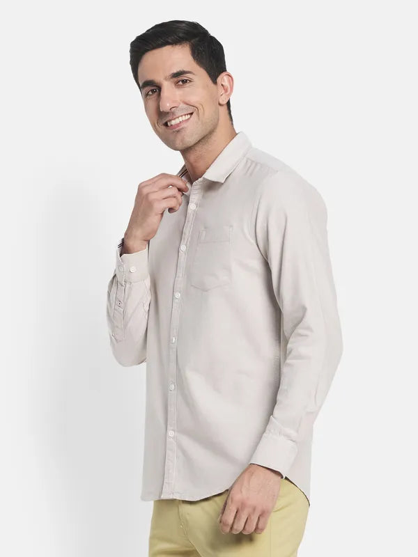 Men Beige Casual Shirt