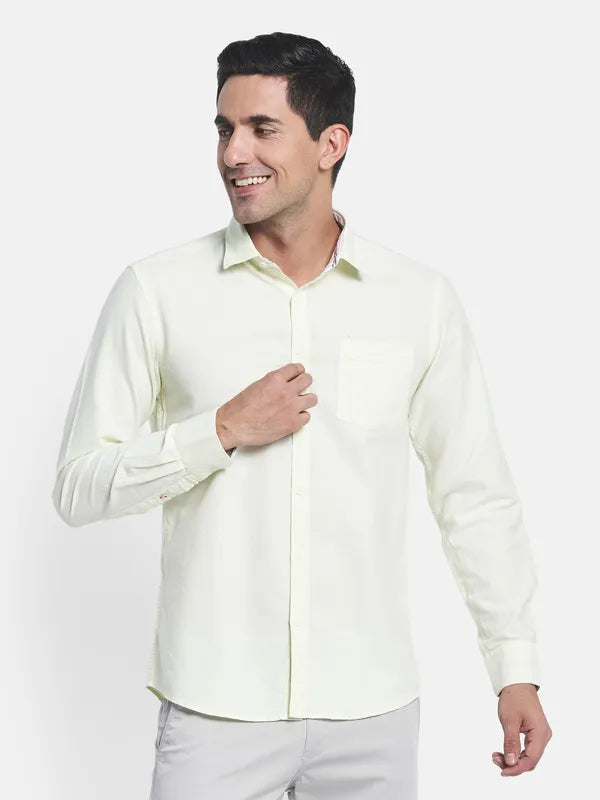 Men Lemon Cotton Casual Shirt