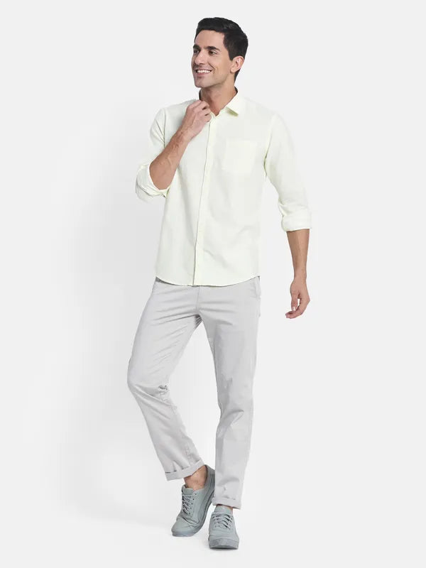 Men Lemon Cotton Casual Shirt