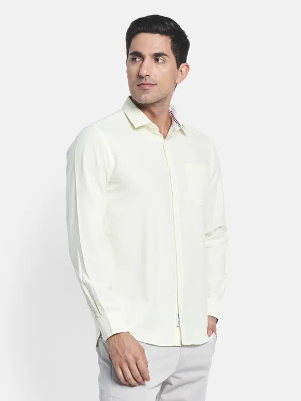 Men Lemon Cotton Casual Shirt