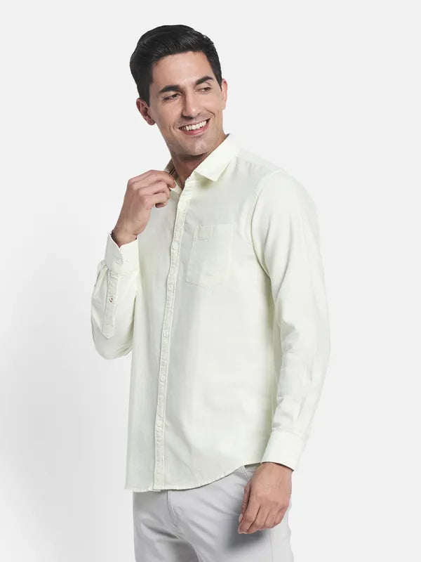 Men Lemon Cotton Casual Shirt