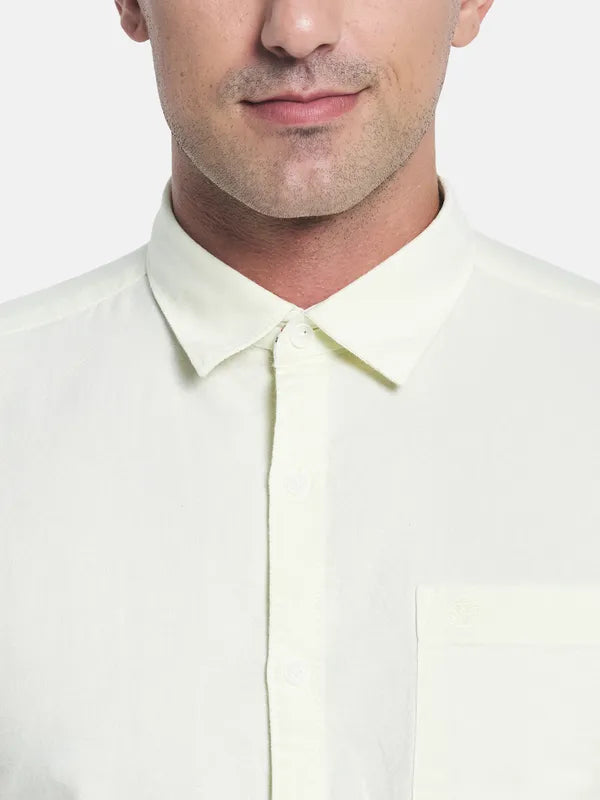 Men Lemon Cotton Casual Shirt