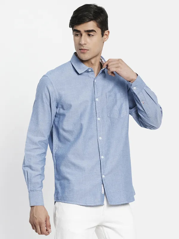 Men Blue Casual Shirt