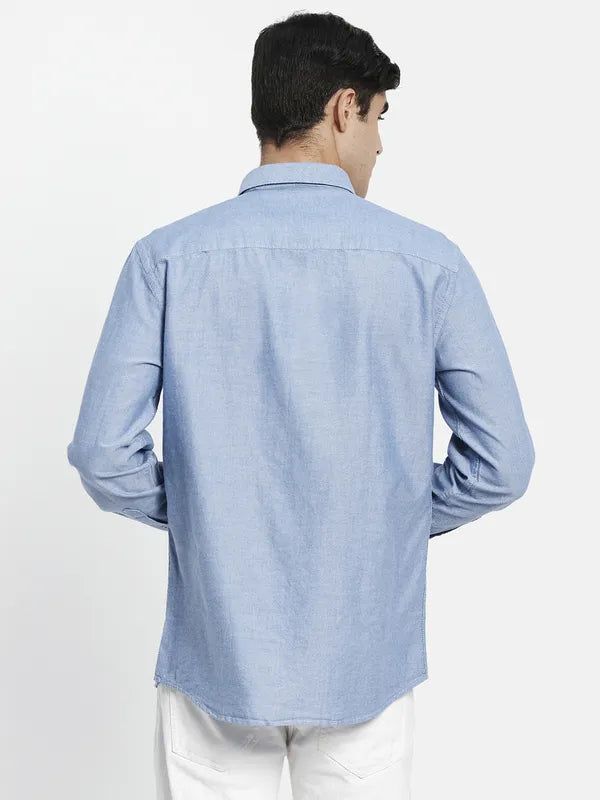 Men Blue Casual Shirt