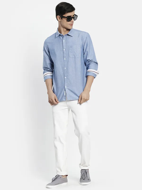 Men Blue Casual Shirt